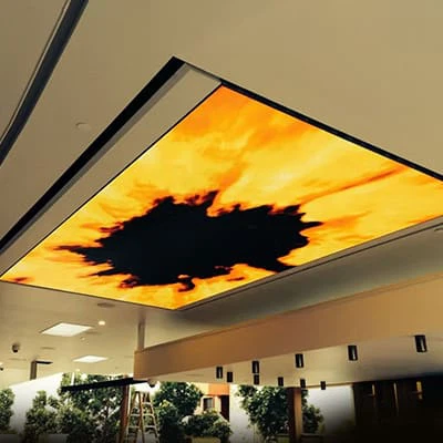 Membuat ruang hotel yang mendalam dengan skrin LED siling P1.56 dan penyelesa...