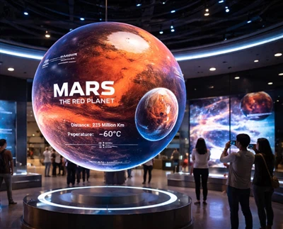 Paparan LED Sfera Untuk Muzium Sains Dan Pameran Imersif